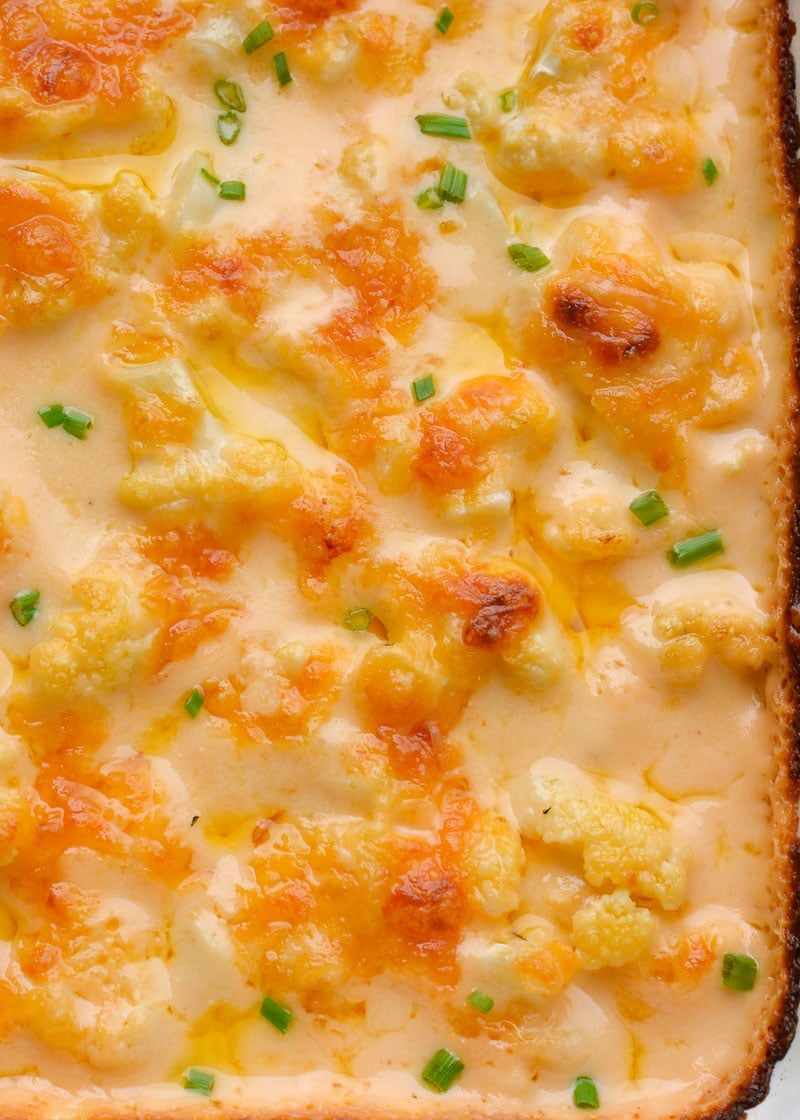 This ultra rich Cheesy Cauliflower Casserole is the perfect low carb, keto-friendly side dish!