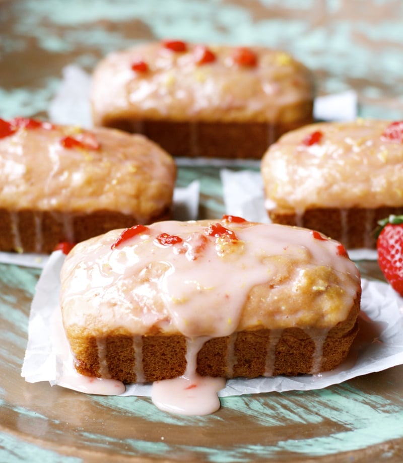 Super simple Strawberry Lemon Bread that tastes just like spring! Bursting with fresh berries and lemon juice!