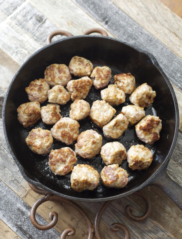 Caraway Havarti Smothered Meatballs and Marinara Maebells