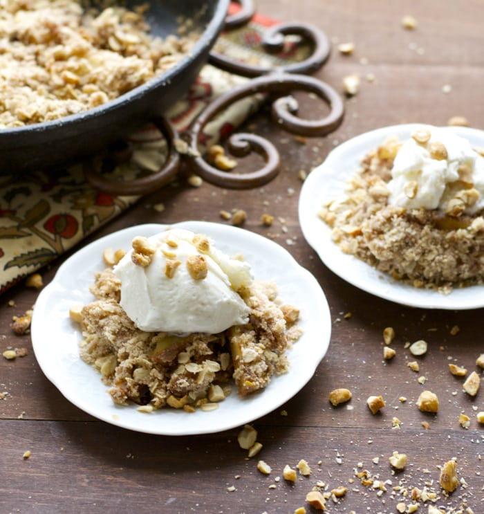 Peanut Butter Honey Apple Crisp, perfectly sweet and simple!