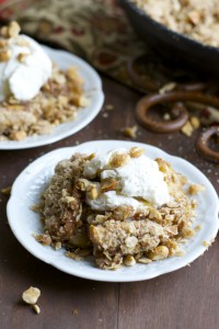 Peanut Butter Honey Apple Crisp, perfectly sweet and simple!