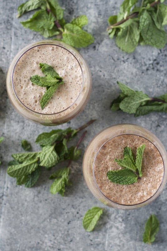 Protein Packed Peppermint Mocha! This drink is so simple, it will be your new favorite!