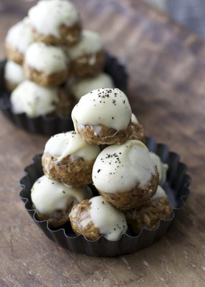 Almond Butter Espresso Balls, the most unbelievably addicting snack ever! Healthy, easy, and delicious! {gluten free}