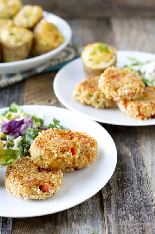 Baked Caesar Salmon Patties! Only 7 ingredients and totally gluten free! A super easy weeknight meal!