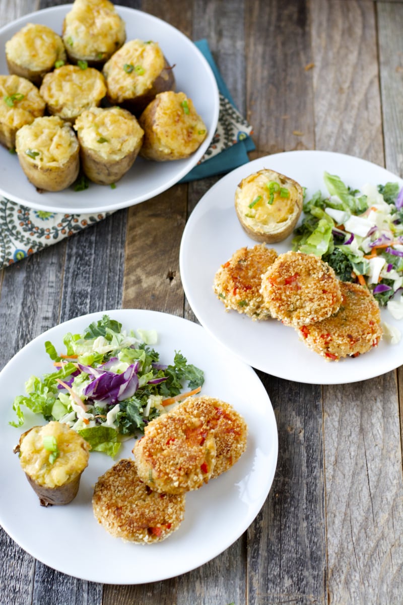 Baked Caesar Salmon Patties! Only 7 ingredients and totally gluten free! A super easy weeknight meal!