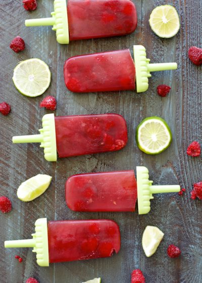 Raspberry Green Tea Popsicles! #AmericasTea #ad
