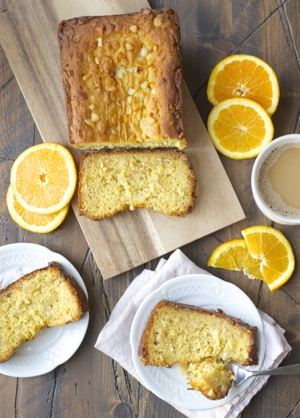 This easy gluten free Orange Bread features sweet white chocolate and salty macadamia nuts for a delicious, sweet treat! 