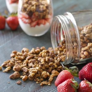 Peanut Butter and Jelly Granola! A healthy, easy, gluten free snack!