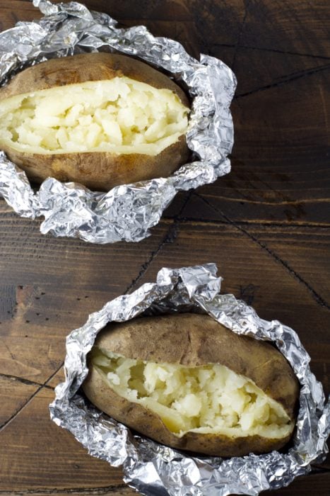 Pizza Stuffed Baked Potato! Everything you love about pizza stuffed in a perfect baked potato!