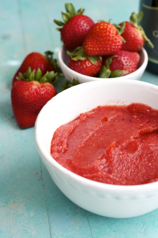 Two ingredient Sorbet with Gloria Ferrer Sparkling Wine! #begloriouscontest #sponsored 