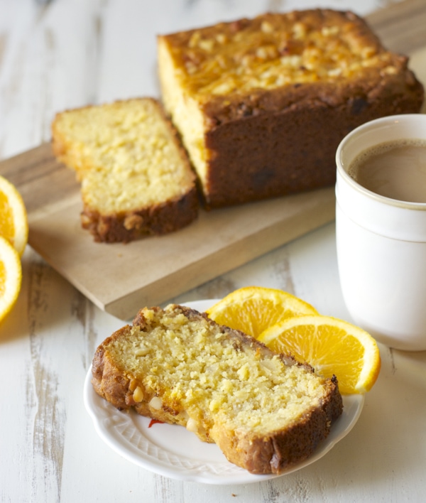 This easy gluten free Orange Bread features sweet white chocolate and salty macadamia nuts for a delicious, sweet treat! 