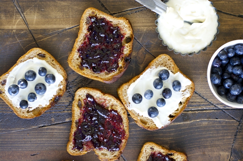 Blueberry Cheesecake Stuffed French Toast Waffles! Seriously the best waffles ever! And really easy!