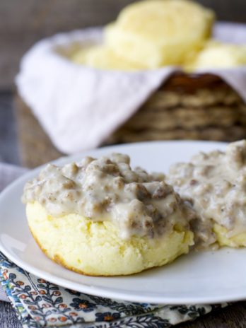 Perfect Southern Sausage Gravy and Biscuits! Totally gluten free!