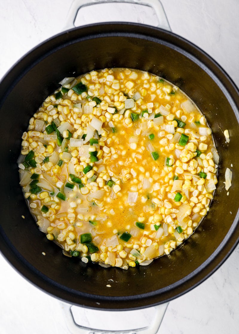 This is the best Corn Chowder Recipe! Fresh sweet corn is paired with spicy jalapeño and sharp white cheddar for the ultimate summer comfort food!