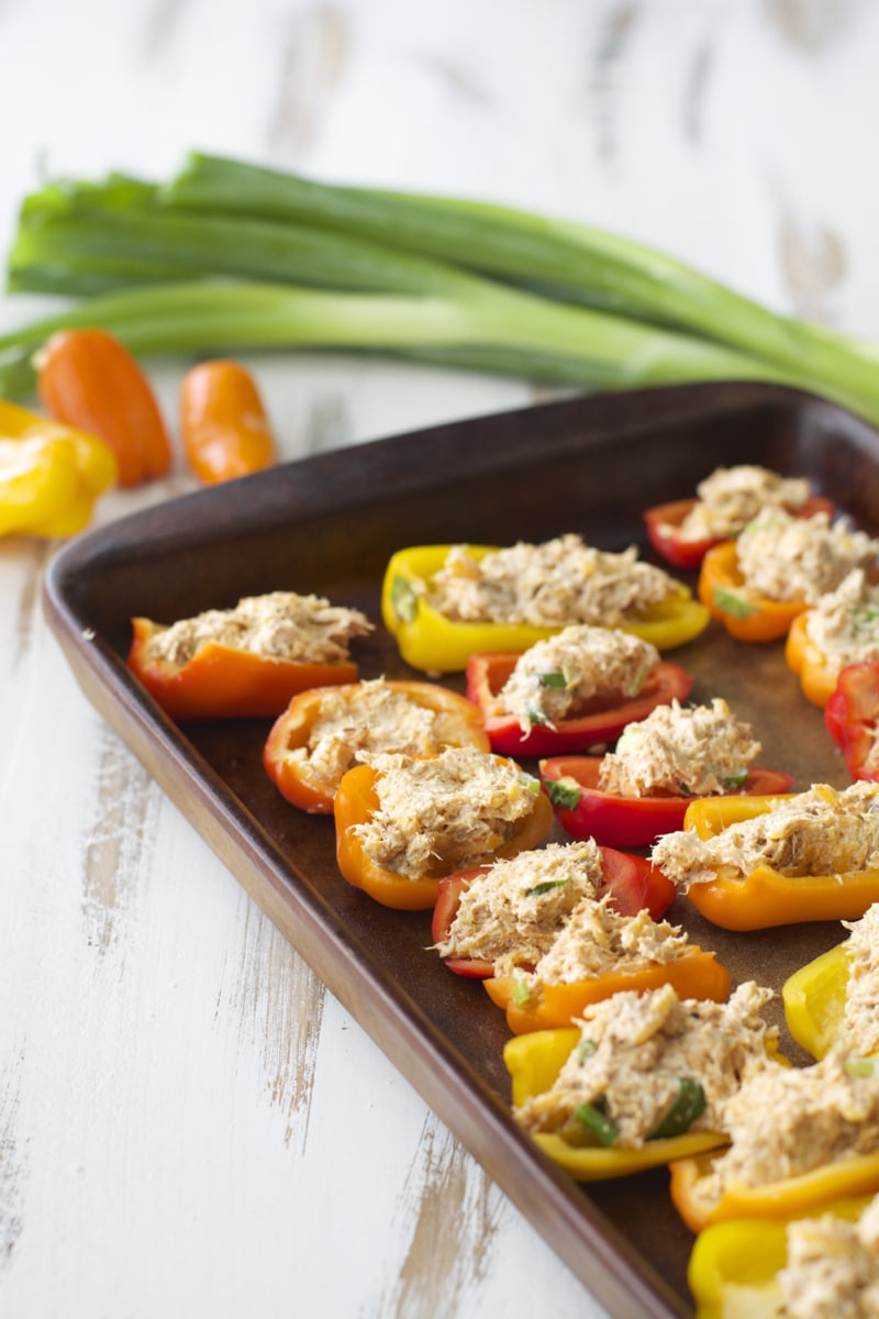 Tuna Stuffed Peppers, packed with flavor and super easy!