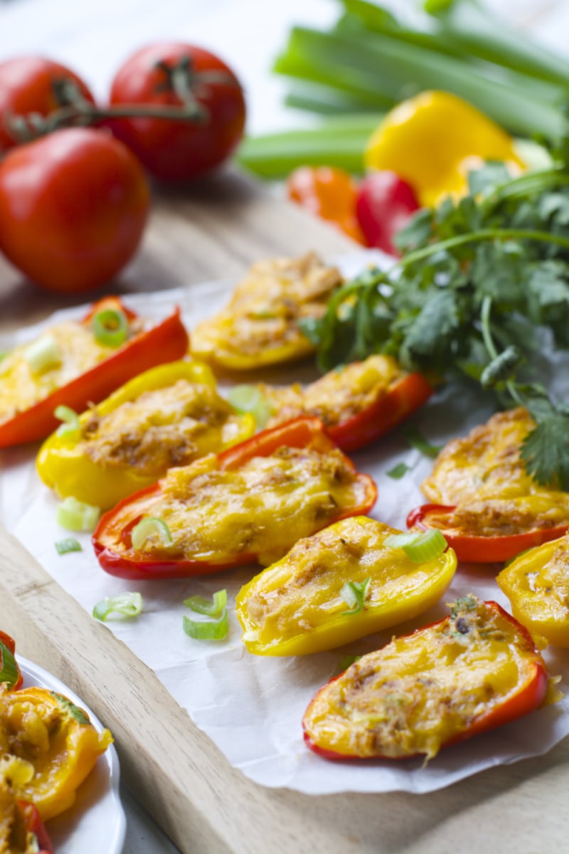 Tuna Stuffed Peppers, packed with flavor and super easy!