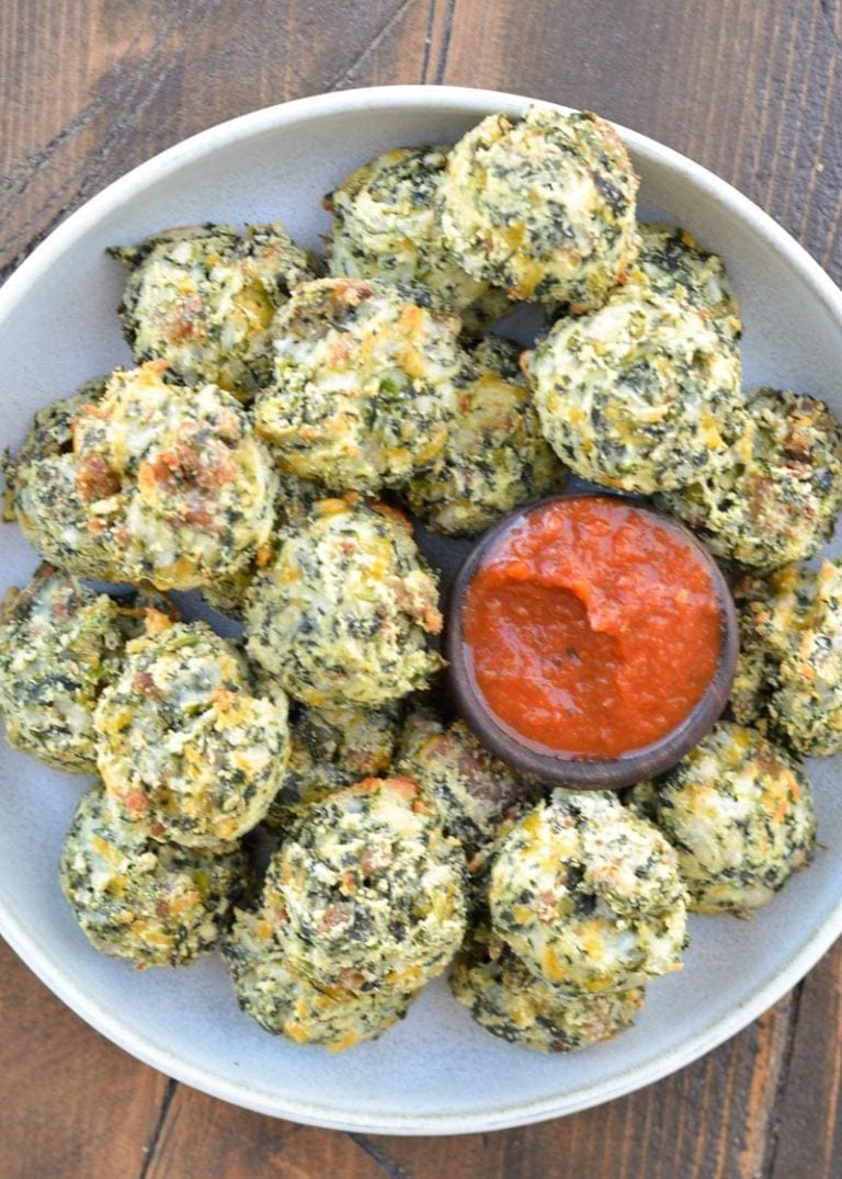 Spinach and Cheese Bites (keto + low carb) Maebells