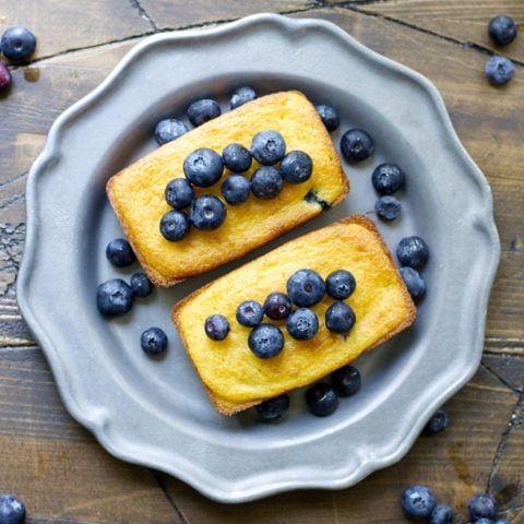 Blueberry Cornmeal Bread Sweet mini cornmeal loaves are packed with fresh blueberries and vanilla for a perfect Summer combination!