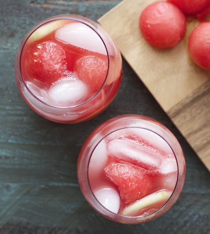 Cucumber Melon Coolers! Super refreshing and just four ingredients! 