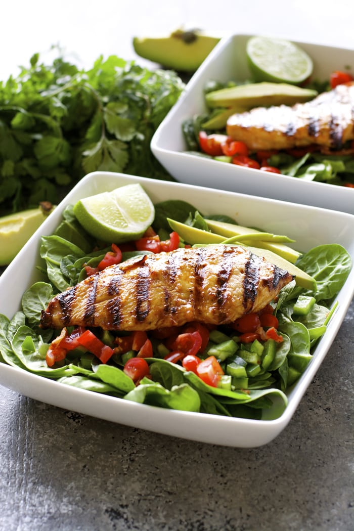 This sweet and smokey Honey Chipotle Grilled Chicken is a delicious Summer dinner with just 6 simple ingredients!