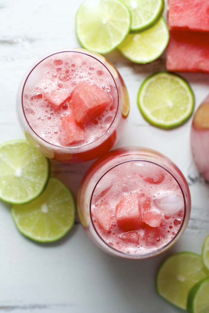 TWO ingredient Watermelon Limeade! The easiest, most refreshing drink ever!