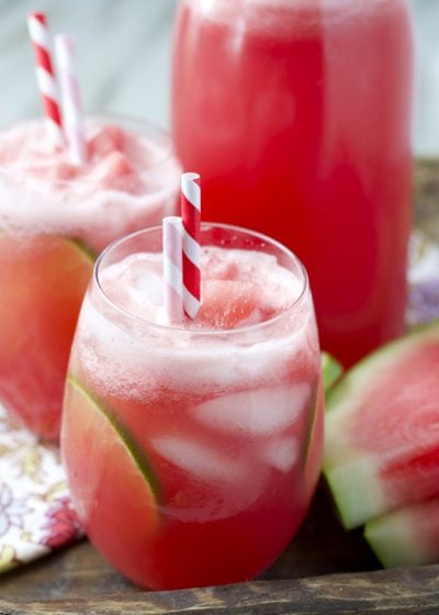 TWO ingredient Watermelon Limeade! The easiest, most refreshing drink ever!