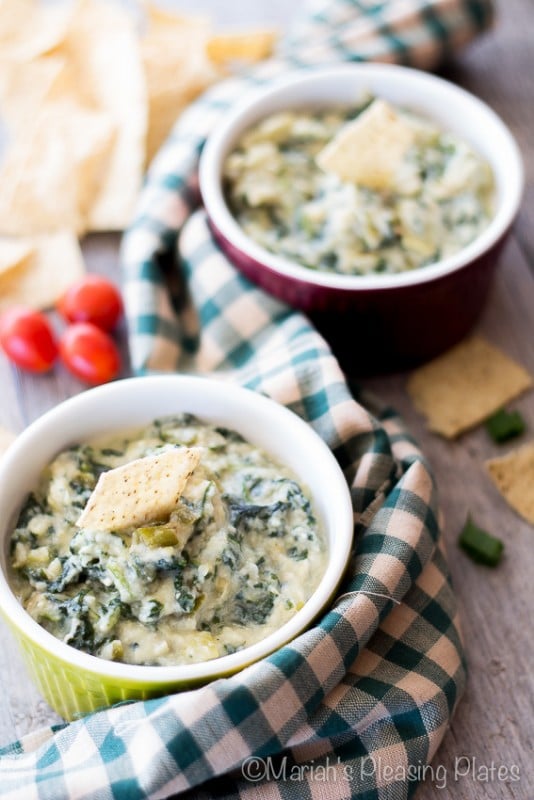 Skinny Spinach Artichoke Dip