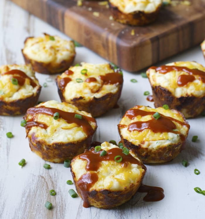 BBQ Chicken Puffs! Packed with shredded chicken, smoked gouda and tangy BBQ sauce! Gluten free! 