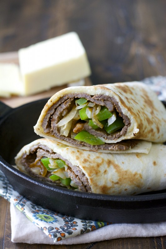 Loaded Philly Cheese Steak Wraps! Ready in just 15 minutes and packed with flavor!! (glutenfree)