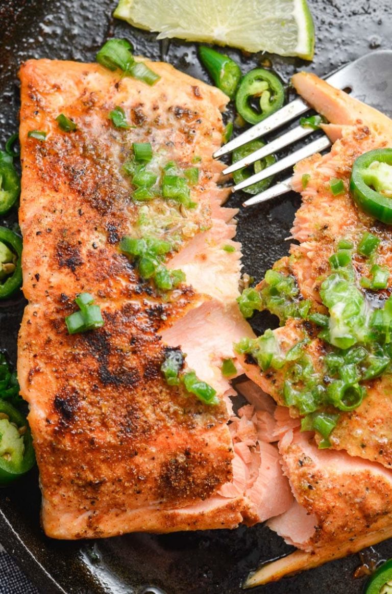 Salmon with Jalapeño Lime Butter (keto + low carb) Maebells