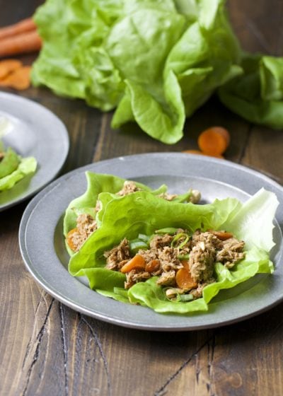 These Sesame Tuna Lettuce Wraps are healthy, easy, and are on the table in under 20 minutes, prep time included!