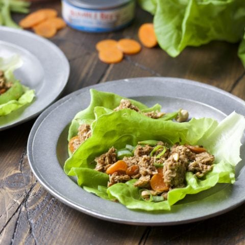 These Sesame Tuna Lettuce Wraps are healthy, easy, and are on the table in under 20 minutes, prep time included!