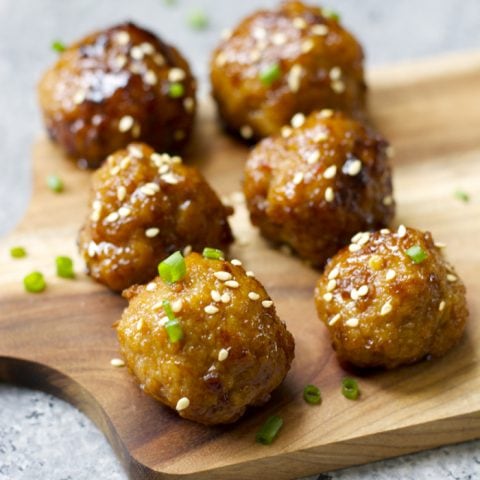 Spicy Asian Meatballs! These are great as an appetizer or quick dinner!