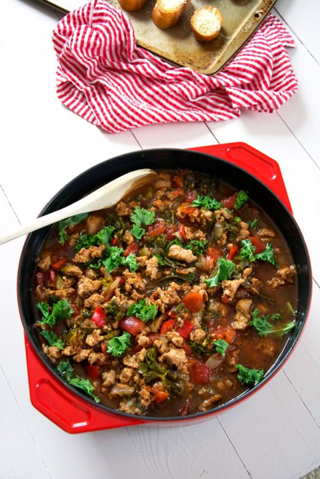 Sweet Italian Sausage Soup with Kale