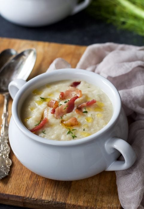 Roasted Fennel Cauliflower Soup