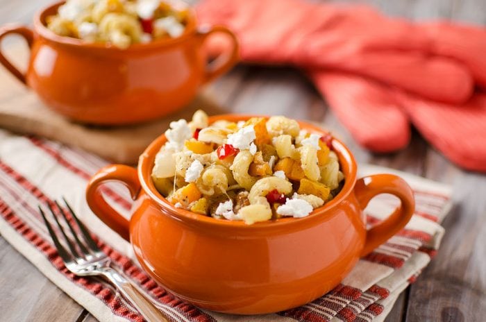 Roasted Squash and Goat Cheese Pasta