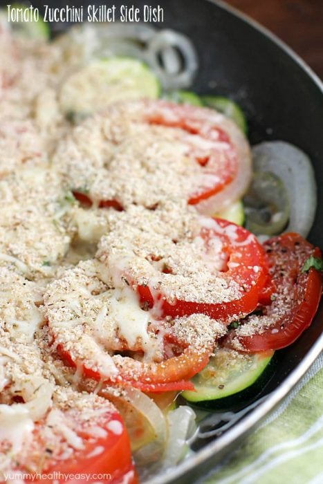 One Pan Tomato and Zucchini Skillet
