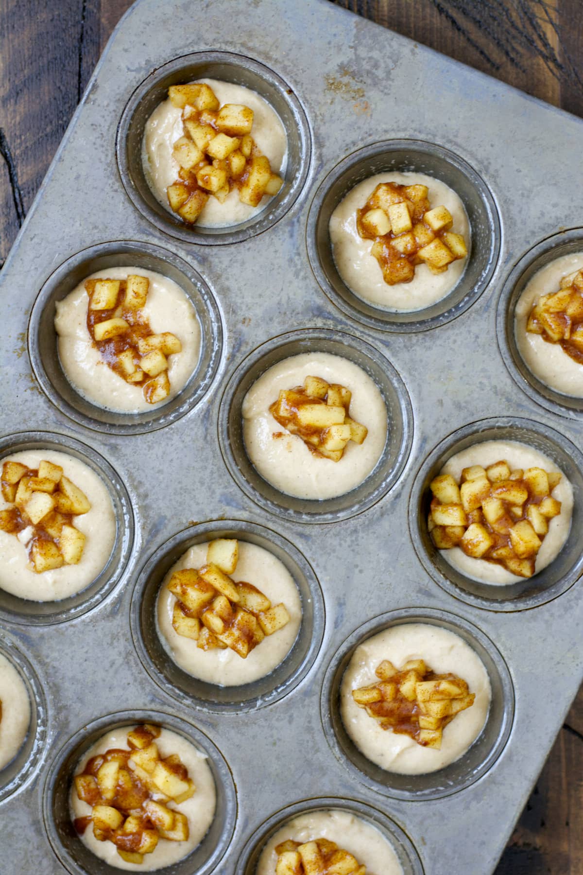 Caramel Smothered Apple Cinnamon Cupcakes! These sweet treats are gluten free and so easy to make! 