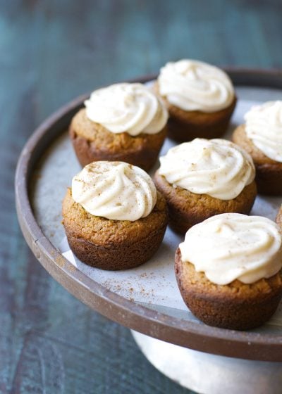 Gluten Free Gingerbread Cupcakes with Maple Frosting! An awesome Holiday Dessert!