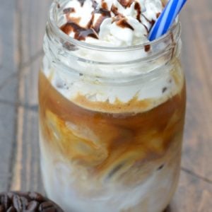 Try this Iced Peppermint Latte for a fun holiday treat! 