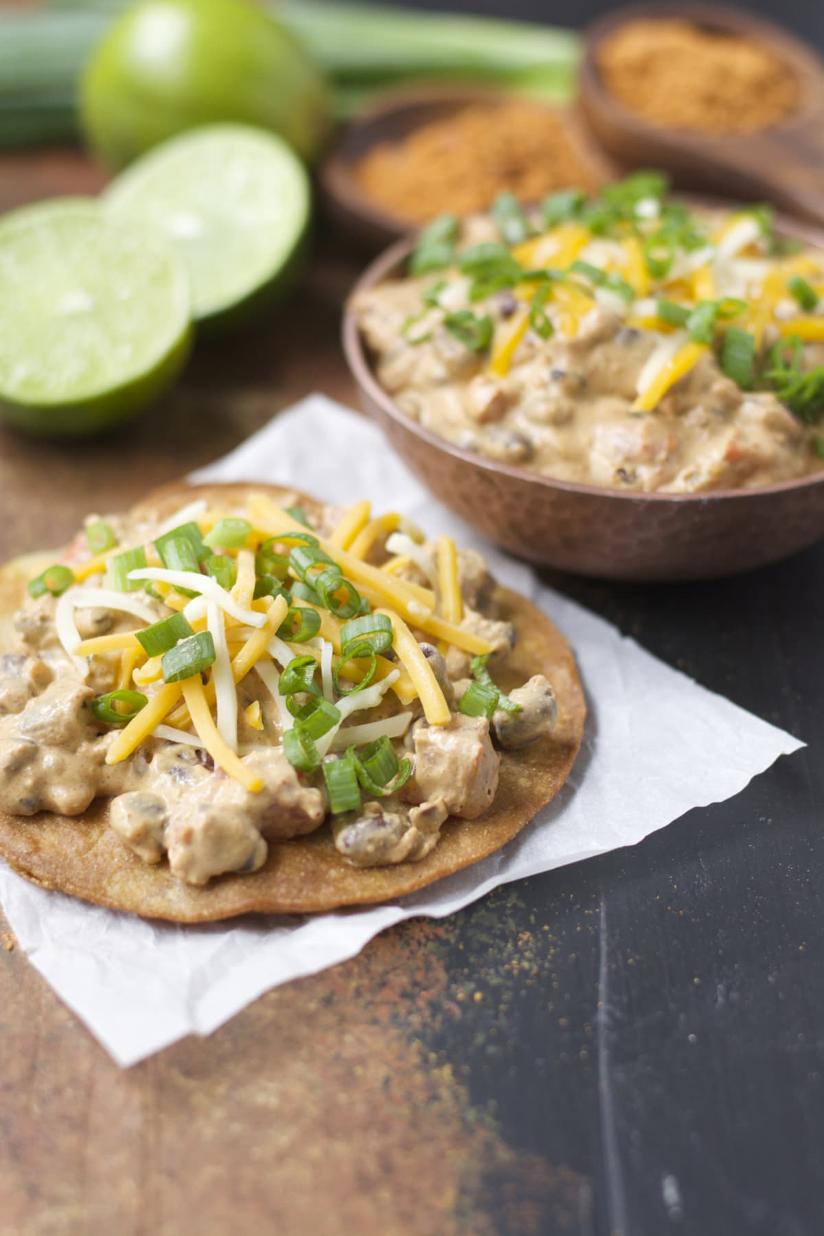 Slow Cooker Bean Dip, only FOUR ingredients and gluten free!