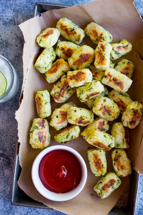 4 Ingredient Zucchini Tater Tots 