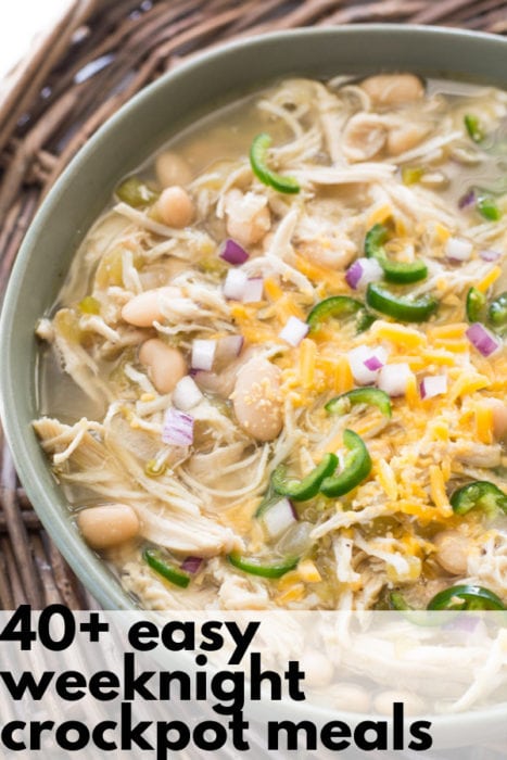 40+ Easy Weeknight Crockpot Meals, perfect for busy days!