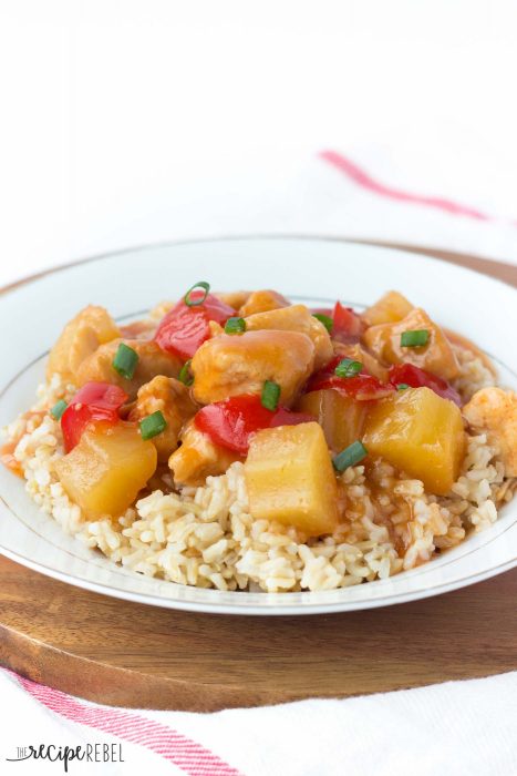 Slow Cooker Sweet and Sour Chicken from The Recipe Rebel