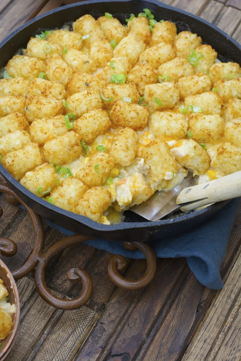 Lightened Up Tater Tot Casserole (gluten free) Maebells