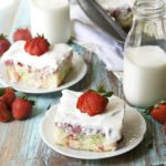 Funfetti Strawberry Poke Cake