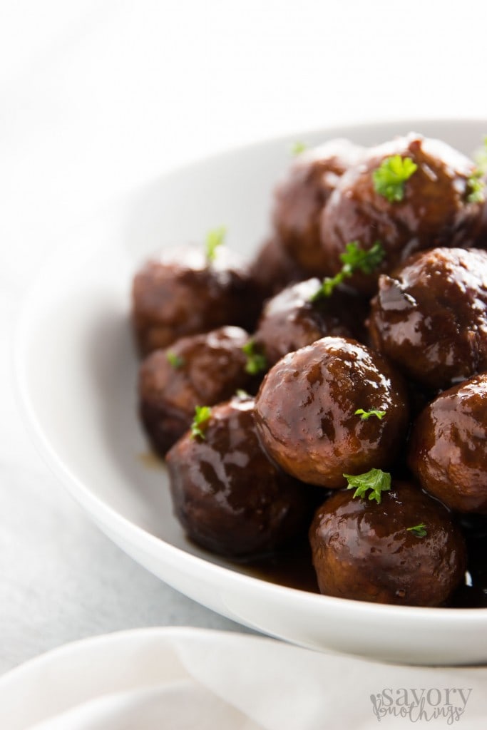 Cranberry Glazed Turkey Slow Cooker Meatballs