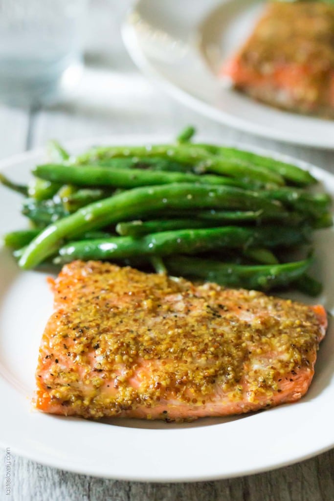 Maple Mustard Glazed Salmon