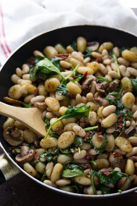 One Pan Gnocchi with Sundried Tomatoes and White Beans