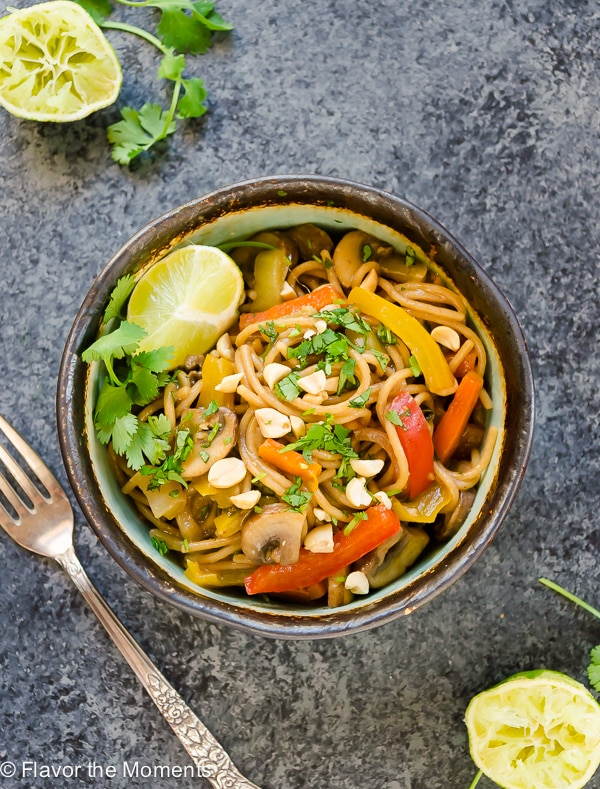 One Pot Thai Peanut Veggie Pasta